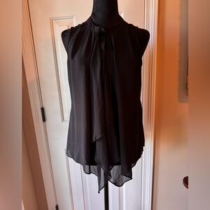 Forever 21 Sheer Black Sleeveless Blouse